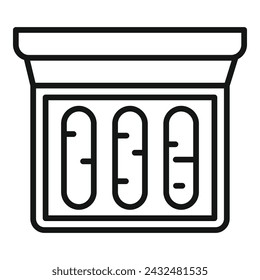 Take away food box icon outline vector. Fast food from street. Box snack