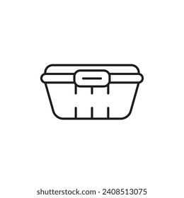 Take away food container icon design, isolated on white background, vector illustration