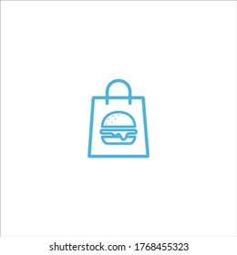 take away food delivery icon flat vector logo design trendy illustration signage symbol graphic simple