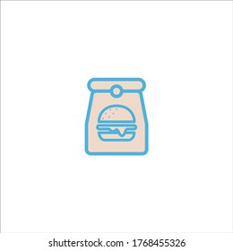 take away food delivery icon flat vector logo design trendy illustration signage symbol graphic simple