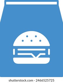 take away food icon, takeout food icon, food paper bag icon