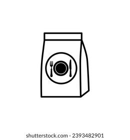 servicio de entrega de comida para llevar de un vector de ícono de alimento