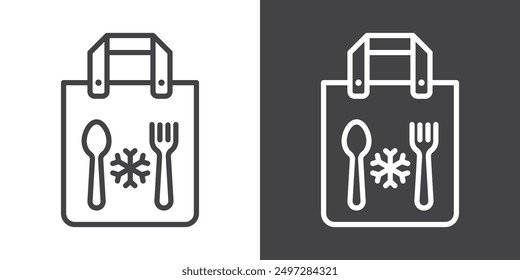 Take away food icon vector logo set collection for web app ui