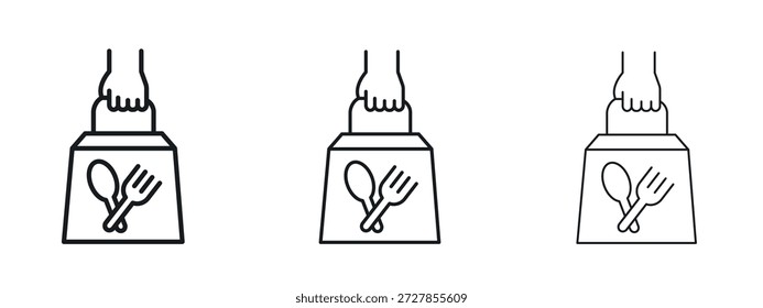 Tire o ícone de comida vetor Logo Design Template. Gráficos de Traçado editáveis.