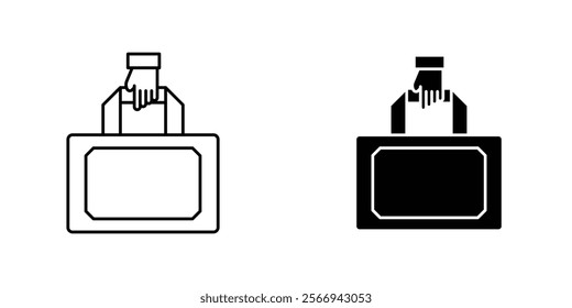 Take away food icons. black and white vector set.