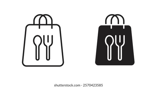 Take away food vector web icons set