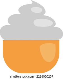 Take away ice cream, illustration, vector on a white background.