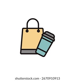 take away icon collection .design style with background