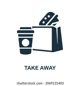 Take Away Icon Monochrome Sign Collection Stock Vector (Royalty Free ...