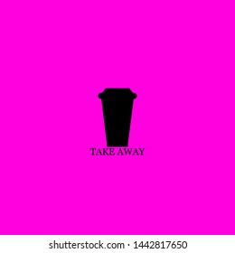 take away icon sign signifier vector