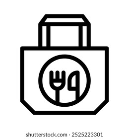 Icono para llevar con contorno de estilo