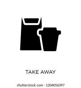 Take away icon. Take away symbol design from Restaurant collection. Simple element vector illustration on white background.