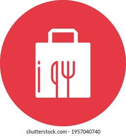 Imagen vectorial de icono "Take Away". También se puede usar para alimentos y bebidas. Idóneo para aplicaciones web, aplicaciones móviles y medios impresos.