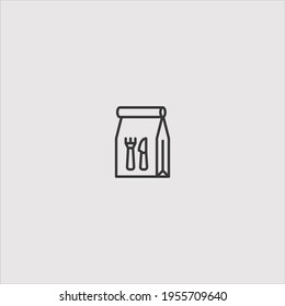 take away 
icon vector isolated on white background