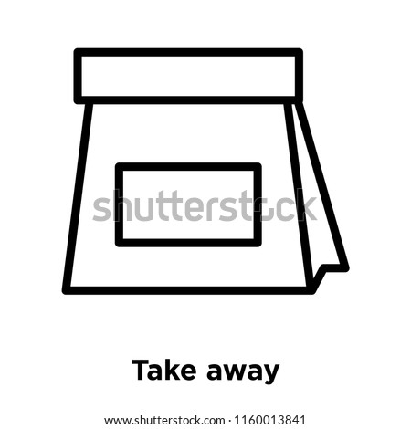 Take away icon vector isolated on white background, Take away transparent sign , line or linear sign, element design in outline style