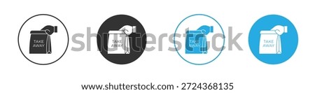 Take away icons design element. vector illustration on white background.