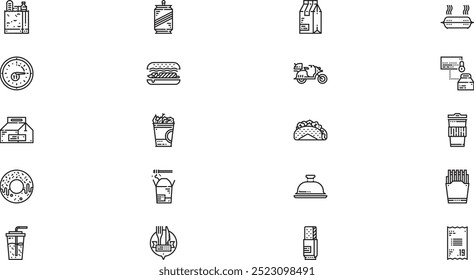 Take away icons High-Quality Vector Icons Collection with Editable Stroke. Ideal for Professional and Creative Projects.