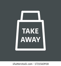 TAKE AWAY illustrator sign stamp.
