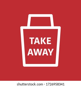 TAKE AWAY illustrator sign stamp.