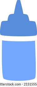 Take away ketchup, illustration, vector on a white background.