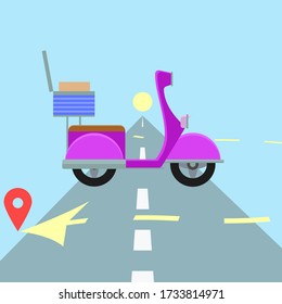 Take away motorcycles. Vector illustration