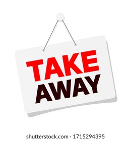 Take away on door sign hanhing