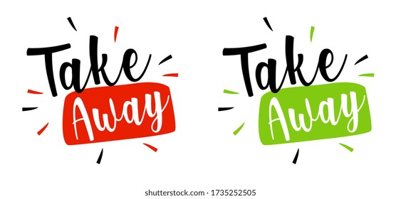 Take away on white background
