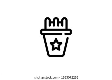 Take Away Outline Icon - French Fries