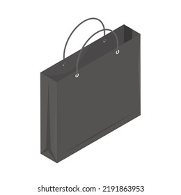 take away packaging bag mockup icon