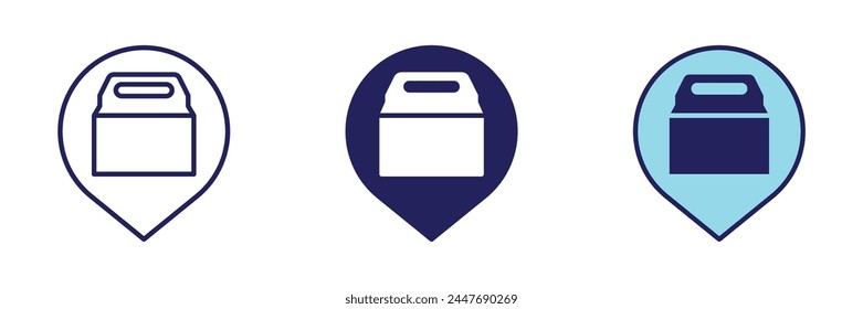 Take Away Pin Icon - Navigation Set