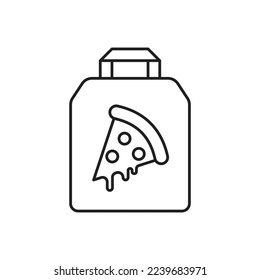 Take away pizza icon design. isolated on white background. vector illustration
