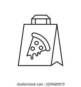 Take away pizza icon design. isolated on white background. vector illustration