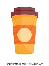 take away pot drink isolated icon