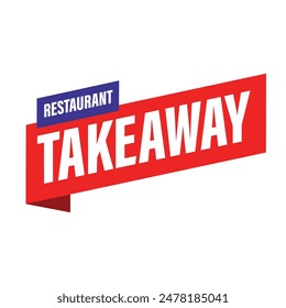 Take Away Restaurant sign stamp label