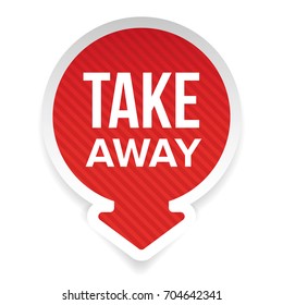 Take Away Sign Vector Label Arrow