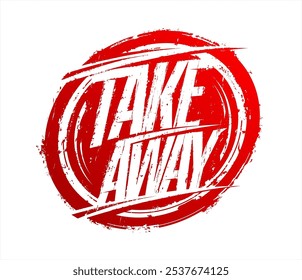 Take away stamp imprint vector symbol