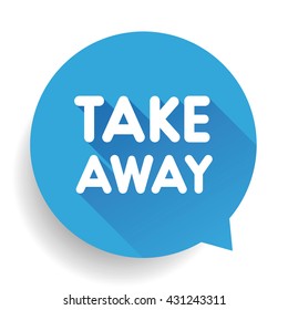 Take away sticker vector