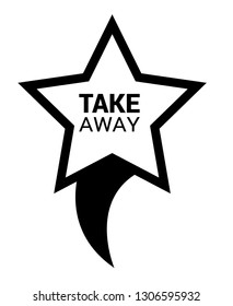 take away text and map pin. logo concept. Designed for your web site design, logo, app, UI.Take away sticker and Tag set