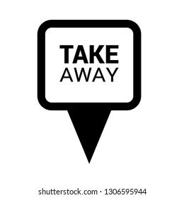 take away text and map pin. logo concept. Designed for your web site design, logo, app, UI.Take away sticker and Tag set