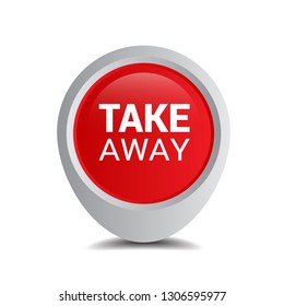 take away text and map pin. logo concept. Designed for your web site design, logo, app, UI.Take away sticker and Tag set