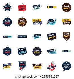 The Take Away Vector Collection 25 Flexible Designs for Food Delivery and Takeaway Advertising