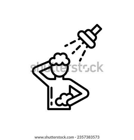 Take Bath icon in vector. Illustration