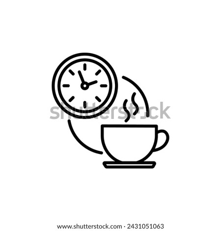 Take a break black line icon. To have a short rest period in one s work or studies, other activities. Pictogram for web page, mobile app, promo.