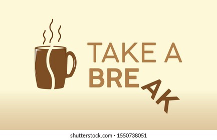take a break coffee seed on the coffee mug