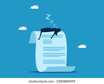 Take a break from document checking. Businesswoman sleeping on document paper 