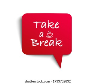 Tomar una burbuja roja 3d de discurso vectorial
