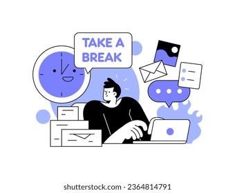 take a break vector illustration