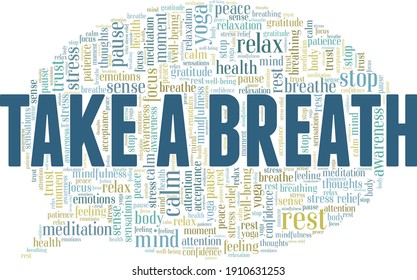 Take Breath Vector Illustration Word Cloud Stock Vector (Royalty Free ...