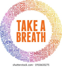 Take Breath Vector Illustration Word Cloud Stock Vector (Royalty Free ...