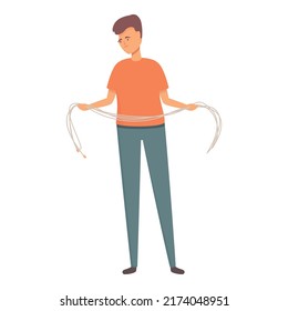 Take cable repair icon cartoon vector. Server engineer. Web cloud